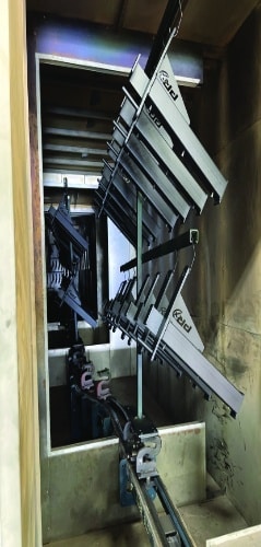 Parts on the powder-coating line at IFS