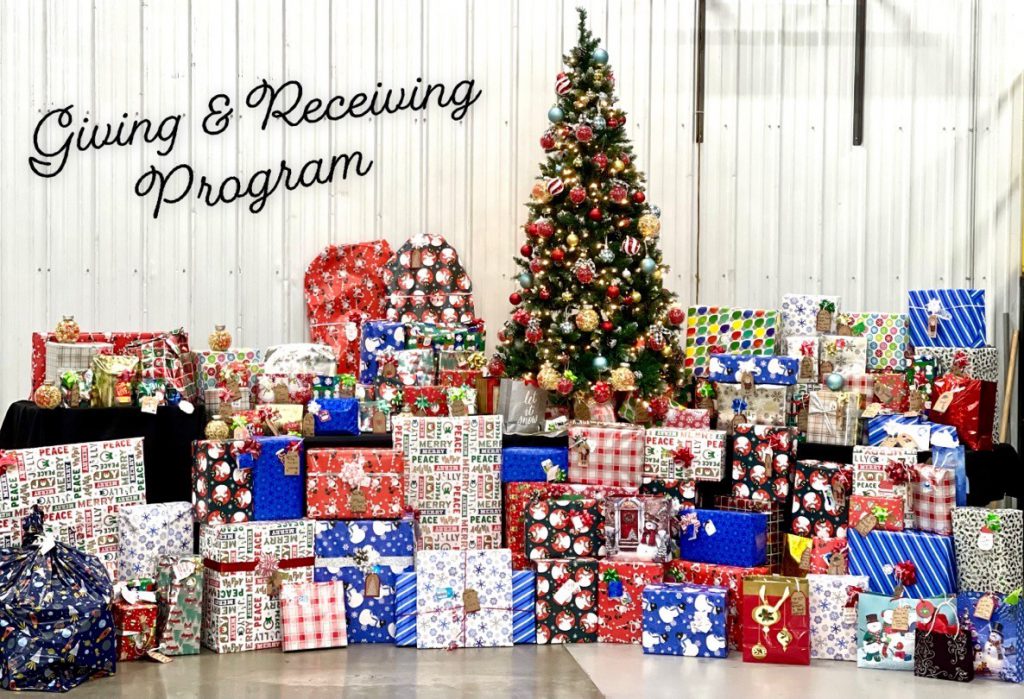 Wrapped presents for IFS Giving & Receiving Program